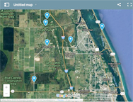 Google map to Indian River County birding sites.